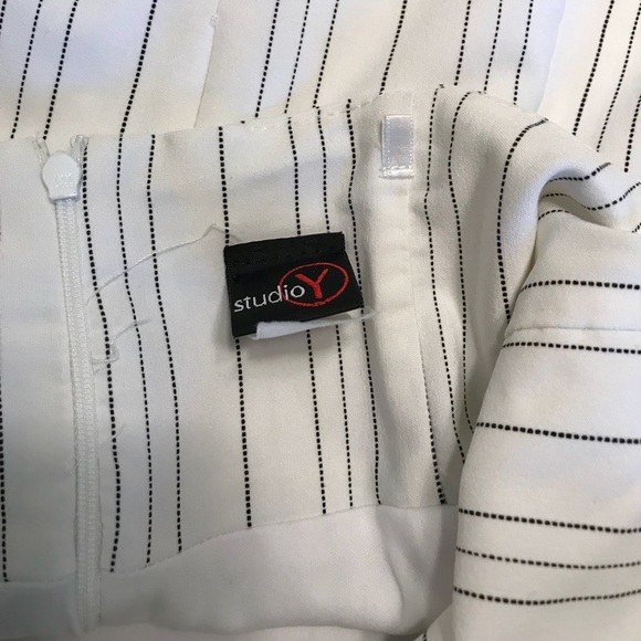 Studio Y Pinstriped Strapless Dress - Picture 7 of 8